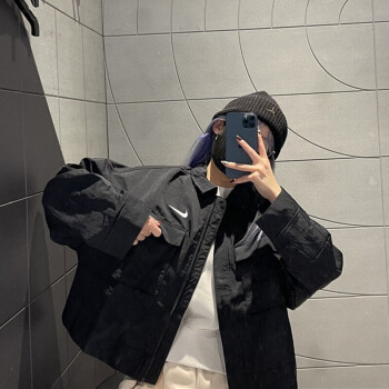 耐克（NIKE） 外套女2022夏季新款运动服休闲翻领工装夹克潮DM6244 DM6244-010 XL