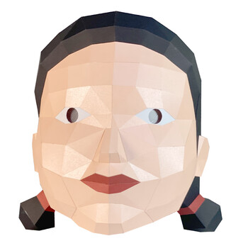 万圣节南瓜头套面具纸模diy头饰男女儿童恐怖派对装饰个性搞怪cos 女