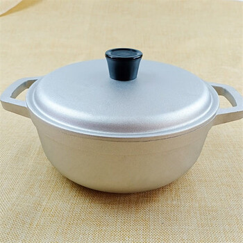 木六六皆用 小铝锅铝合金汤锅小号加厚燃气炖煲汤锅抓饭锅户外铝锅 铝