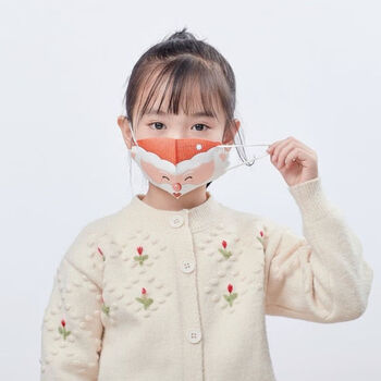 n95儿童口罩独立包装3d立体一次性五层防护小孩口罩圣诞新年圣诞老人