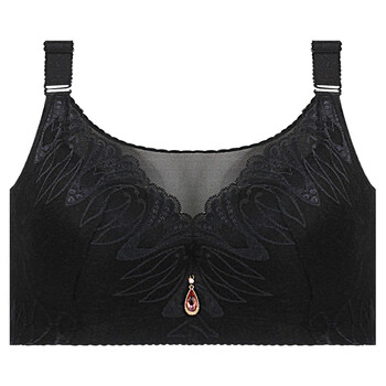 超大号肥婆胖女人性感200斤文杯300斤胖mm薄款内衣110e115f120g 黑色