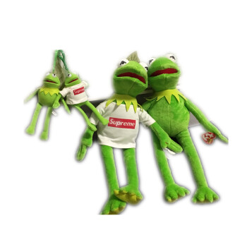 芝麻街公仔旅行青蛙长腿青蛙毛绒玩偶书包挂件supreme蛙挂件15cm各个