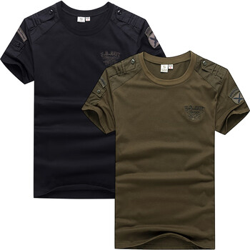 野战服军迷服装户外运动夏季军迷服装短袖t恤男工装战术半袖宽松圆领
