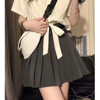 京蝌蝌衣服女装短裙套装夏天学生夏季小个子奶盐系穿搭甜酷学院风辣