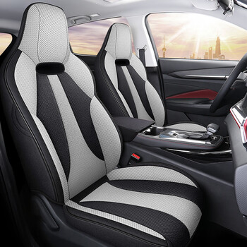 欧尚x5座套 全新长安欧尚x5专车专用全包围亚麻布艺拼色汽车坐垫夏季