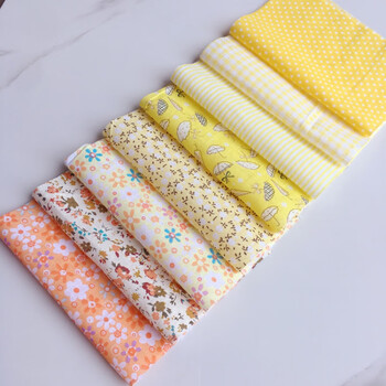 碎布料布头特碎布布料新手拼布小布组布头diy手工小布头零发圈黄色布