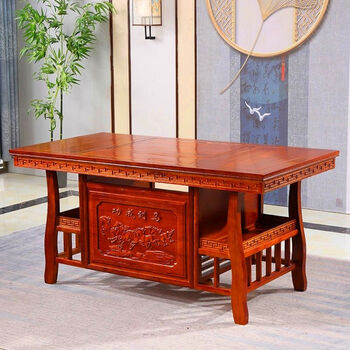 茶具套装桌子一体家用小茶台功夫茶桌15米宝鼎花梨色单桌电磁炉茶具