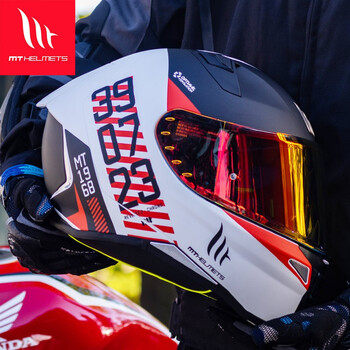 Mt Helmets摩托车头盔男夏天透气机车全盔女个性炫酷赛车四季通用安全帽跑盔复仇者2代黑白红赤道 标配透明镜片 新旧批次随机发 Xxl码 图片价格品牌报价 京东