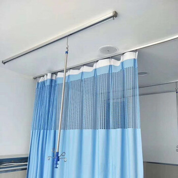 医院天轨输液架u型输液吊轨滑道点滴吊架输液吊杆隔帘18米输液轨道
