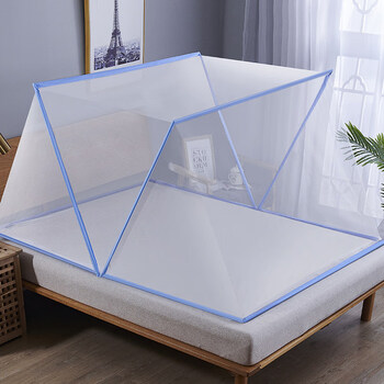 无印良品蚊帐2022年新款免安装蚊帐家用折叠蒙古包儿童床无需支架方便
