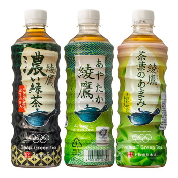 4瓶装日本进口饮料玉露绫鹰绿茶爽健美茶茶饮饮品525ml4瓶每口味各一