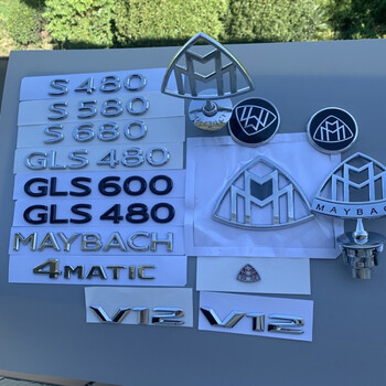 2021款奔驰迈巴赫尾标s480s580s680gls480gls580gls680车标双m侧标一