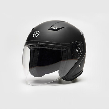 yamaha雅马哈男女装摩托车头盔四分之三半盔电动车安全帽磨砂黑m