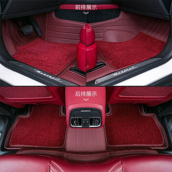 款新奔驰g63脚垫g500g55amg全包围脚垫奔驰大g双层车垫 双层酒红色