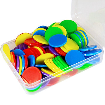 逸沁堂 直径25mm计数圆片圆形彩色塑料计数小圆片一元硬币同等大小