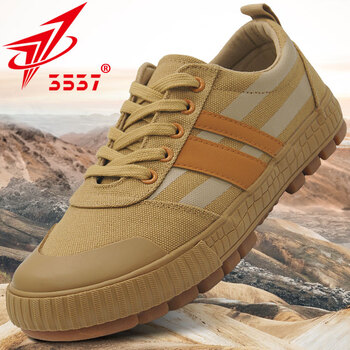 3515男工作劳保鞋耐磨工地低帮胶鞋防滑登山鞋夏季土黄色38码x改良版