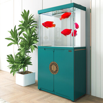 森森鱼缸底过滤金鱼缸客厅大型家用落地玻璃免换水水族箱08米长35宽