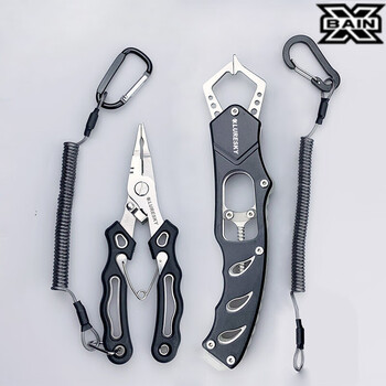 2022高档路亚钳子钛合金新型夜光不锈钢控鱼器路亚钳大物套装长嘴尖嘴