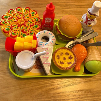 儿童过家家仿真食物模型披萨汉堡薯条冰淇淋玩具麦当劳套餐男女孩