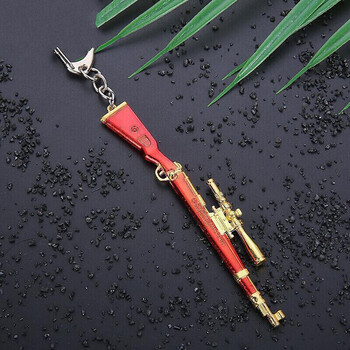 书包上挂的小装饰绝地吃鸡钥匙扣挂件男士挂链98鲨鱼黄金98k