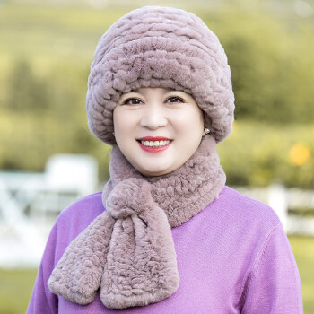 50岁女人戴的冬季帽子图片