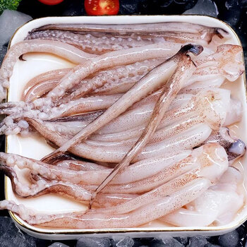 斓维品新鲜大鱿鱼仔整只鲜活冷冻生鲜冰冻鱿鱼须烧烤铁板尤鱼海鲜鲜切