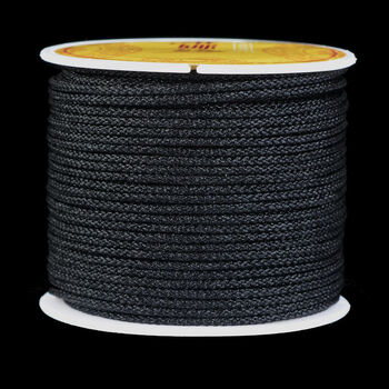 手串绳无弹力佛珠绳子手工编织玉线手绳串珠手链diy 黑色 曼波绳(0