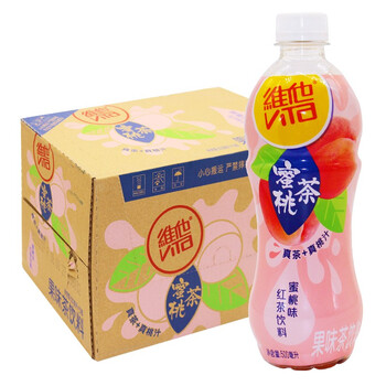 维他奶(vitasoy) 蜜桃茶 蜜桃味红茶饮料 500ml*15瓶整箱果味茶饮品