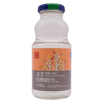 忠芝天然白桦树汁野生蓝莓汁树莓果汁饮料 桦树汁6瓶