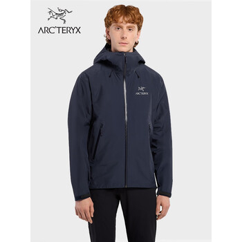 始祖鸟防水男子冲锋衣blacksapphire蓝黑色xl