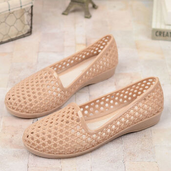 老太太中老年人拖鞋水晶塑料熟胶老太婆大妈老式是托施扡鞋奶奶凉鞋