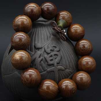 金丝檀木手串金丝楠木108颗楠木佛珠项链文玩手珠手链男女款 金丝檀