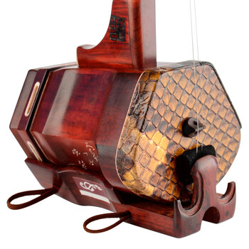 紫檀二胡乐器 高档正品成人演奏专业收藏级六方加大二胡龙头 hg76b-3