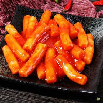 京喜好货韩式辣炒年糕速食年糕条带辣酱韩国甜辣炒年糕网红零食部队
