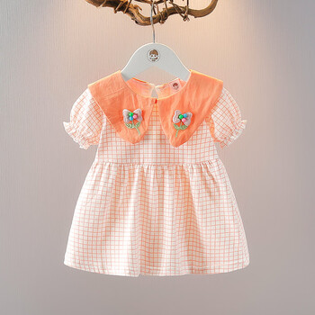 鸾雀翔童装1岁女孩衣服夏季薄款女童连衣裙娃娃领儿童公主裙韩版小