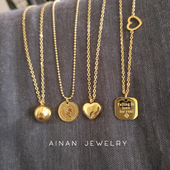 【珍杰珠宝】 金币项链vintage简约复古女王头像钱币ins老凤凰 (小号)