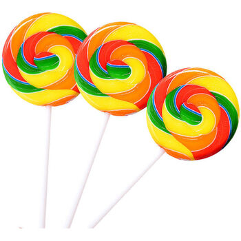 【京喜好货】彩虹色棒棒糖七彩创意波板糖韩国可爱糖果卡通17克/支10