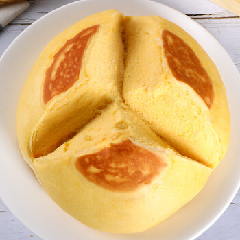 手工山东中式牛奶胶东花饽饽馍馍花样糕点心 奶香开花馒头6个(1500g)