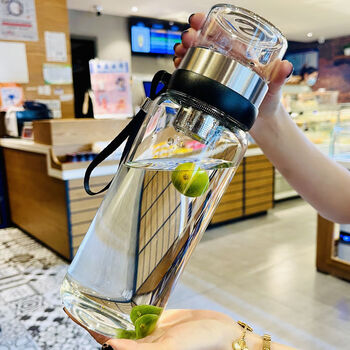 泡茶杯高颜值750ml杯子1000ml玻璃泡茶杯玻璃茶仓款送隔热杯套杯刷