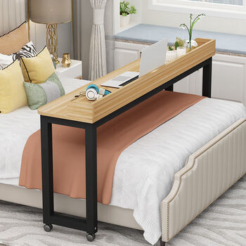 京御花语跨床桌可移动电脑桌床上学习桌书桌懒人桌床尾桌多功能长条