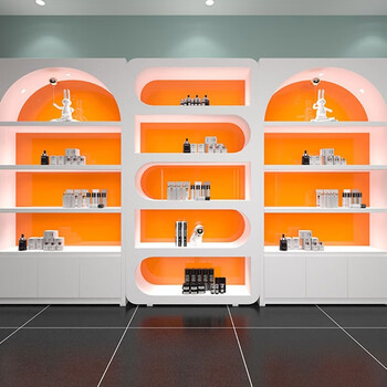 特司悠美容院产品柜化妆品展示柜烤漆直播间柜鞋子包包展柜橱窗柜定