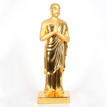 梵泽福 纯铜佛像 阿难尊者摩诃迦叶 释迦牟尼佛像佛弟子随侍者摆件铜