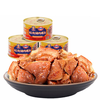 应急食品上海梅林红烧肉罐头340g罐多规格即食加热东坡肉五花肉熟食