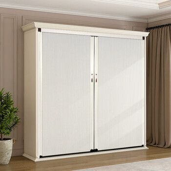 蜂巢折叠门定制推拉无轨移厨房阳台卧室衣柜卫生间隔断隐形 深蓝-全