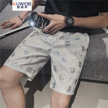 酷威邦 夏季社会精神小伙短裤潮牌帅气百搭网红ins五分裤时尚字母印花