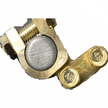 卡扣连接头装头接头电池线接线柱头卡子 镀铜非纯铜料标准桩头正极1个