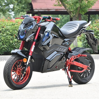 电动摩托车72v高功率电瓶车m3改装96v跑车街车男女青年日常代步车黑色