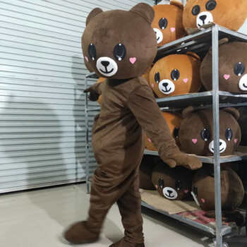 皮卡丘人偶服装来图定制雕刻玩偶服人穿行走卡通头套熊本熊人偶装