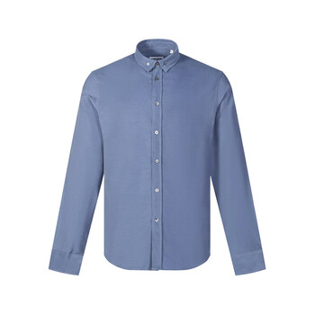 kenzo高田贤三 男士灰蓝色棉质长袖衬衫 fc5 5ch200 9cx 62 39码 1号