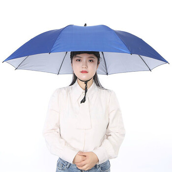 戴头上的雨伞头戴式伞帽三折叠大号晴雨两用帽子伞钓鱼伞户外太阳伞